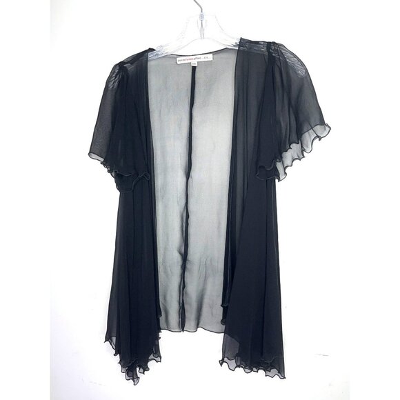 Corey Lynn Calter Black Sheer Robe X-Small 85X - Picture 1 of 6